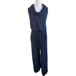 MAX Studio Speciality Blue Sleeveless Jumpsuit Playsuit Medium Cowl neck